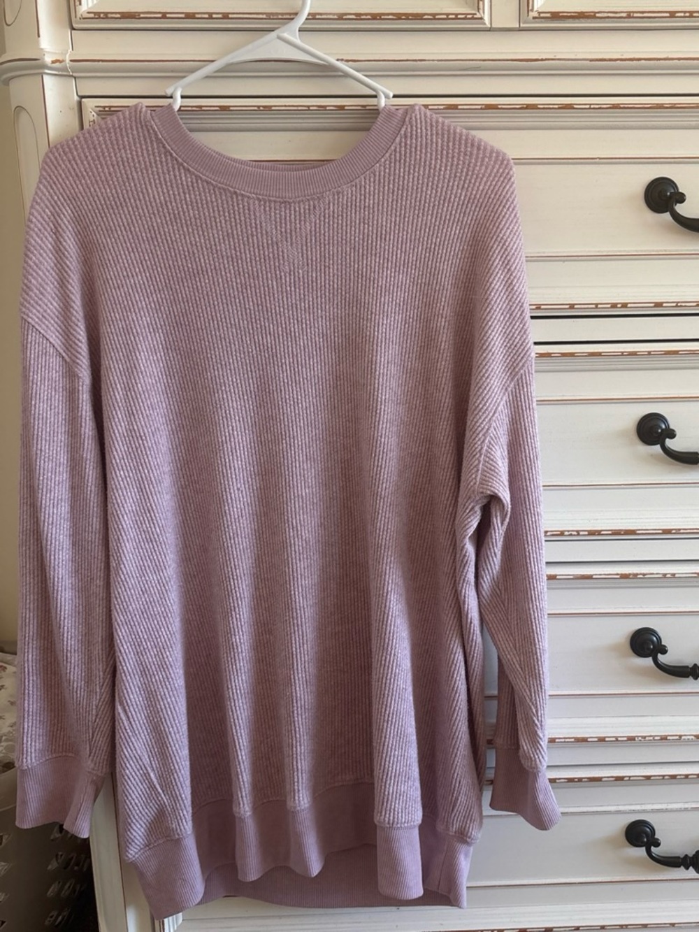 Adore me Women's Lightweight Crewneck Ribbed Sweater - Lavender Pink size M